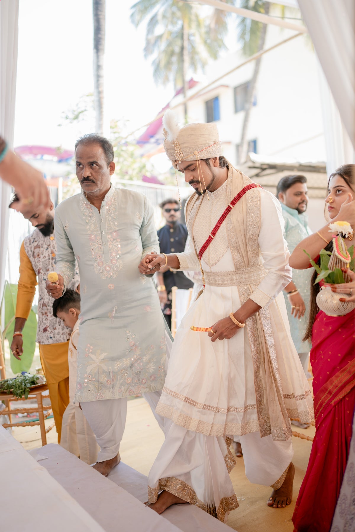 Men's Ivory Maharashtrian Peshwai Set