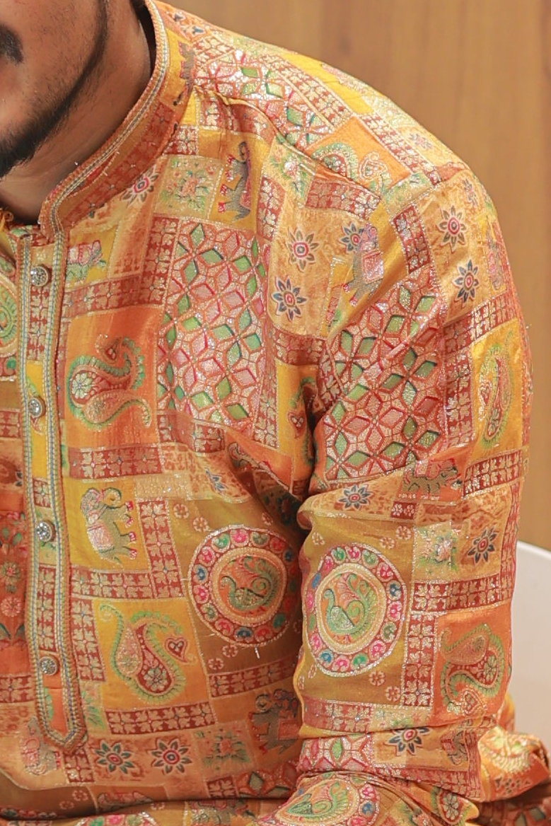 Men's Premium Multicolour Festive Kurta.